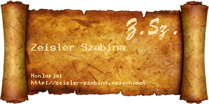 Zeisler Szabina névjegykártya